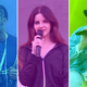 Shabazz Palaces (Photo: Suzi Pratt/WireImage/Getty Images), Lana Del Rey (Photo: C Flanigan/Getty Images), and Arcade Fire (Photo: Carrie Davenport/Redferns). Graphic: Natalie Peeples